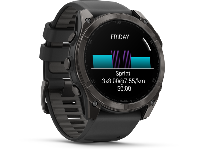 Spordikell Garmin fenix 8 51mm AMOLED Sapphire Carbon Gray DLC Ti with Black band