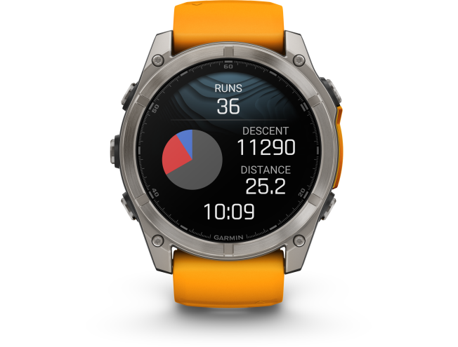 Spordikell Garmin fenix 8 51mm AMOLED Sapphire Titanium with Orange Band