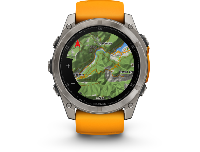 Spordikell Garmin fenix 8 51mm AMOLED Sapphire Titanium with Orange Band