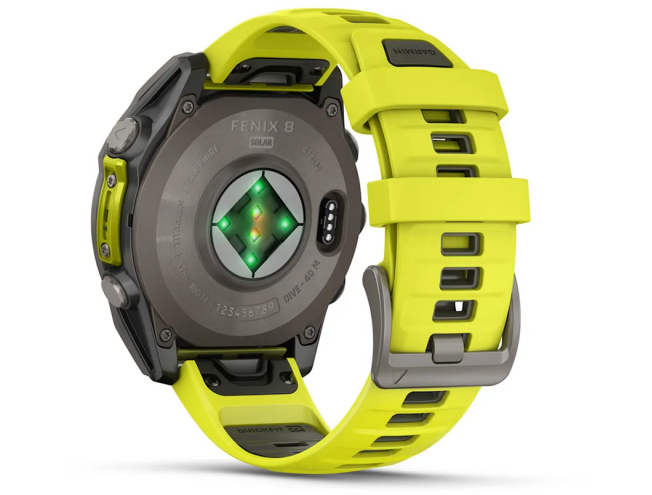 Spordikell Garmin fenix 8 47mm Solar Sapphire Titanium with Yellow Band