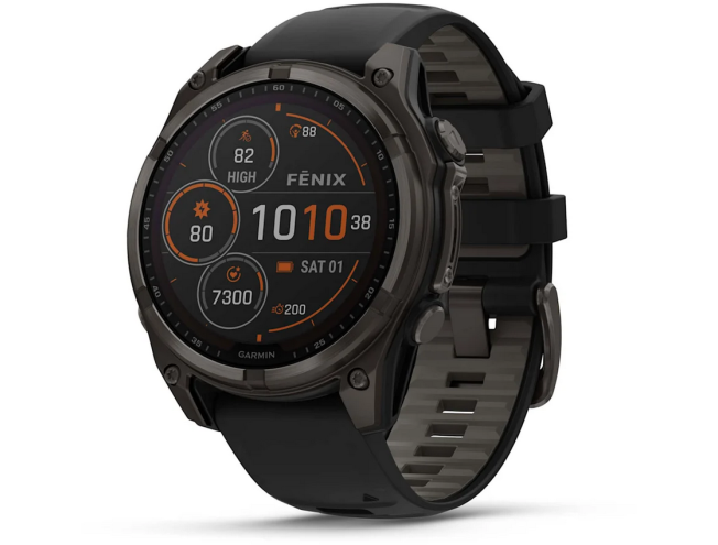 Spordikell Garmin fenix 8 47mm Solar Sapphire Carbon Gray DLC Ti with Black band
