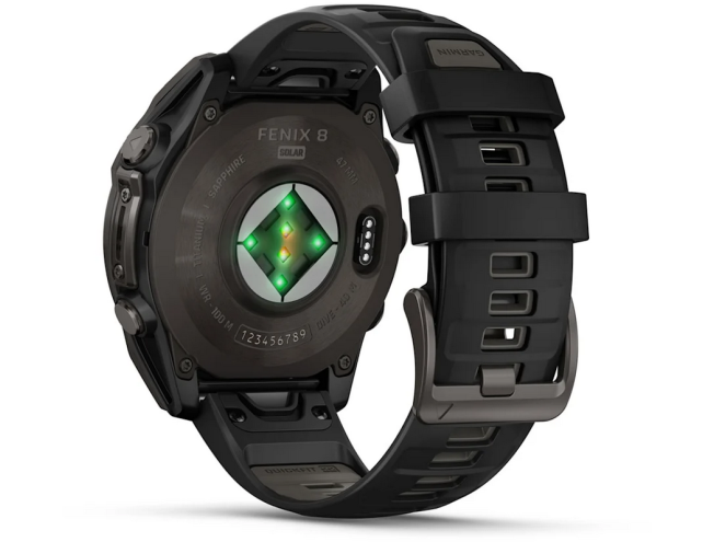 Spordikell Garmin fenix 8 47mm Solar Sapphire Carbon Gray DLC Ti with Black band