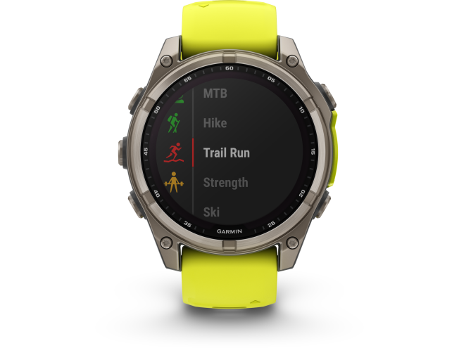 Spordikell Garmin fenix 8 47mm Solar Sapphire Titanium with Yellow Band