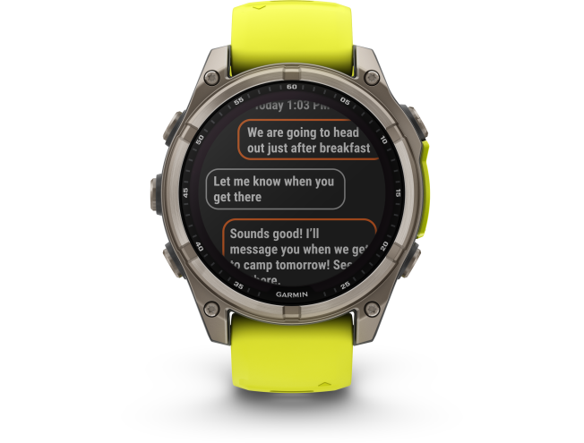 Spordikell Garmin fenix 8 47mm Solar Sapphire Titanium with Yellow Band