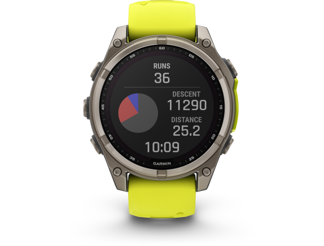 Spordikell Garmin fenix 8 47mm Solar Sapphire Titanium with Yellow Band
