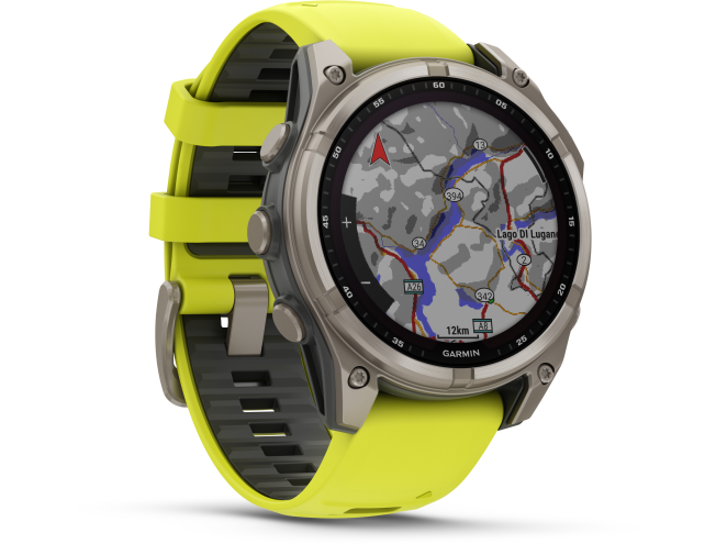 Spordikell Garmin fenix 8 47mm Solar Sapphire Titanium with Yellow Band