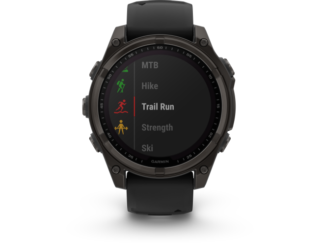 Spordikell Garmin fenix 8 47mm Solar Sapphire Carbon Gray DLC Ti with Black band