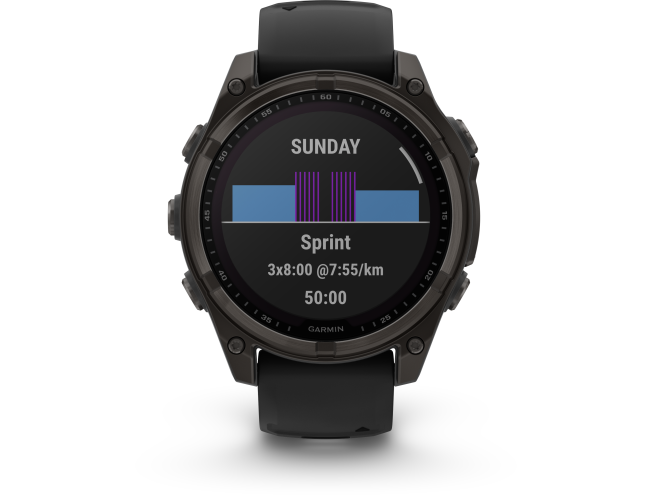 Spordikell Garmin fenix 8 47mm Solar Sapphire Carbon Gray DLC Ti with Black band