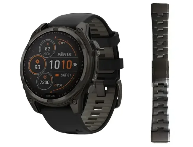 Spordikell Garmin fenix 8 51mm Solar Sapphire Carbon Gray DLC Ti with Black Titanium band