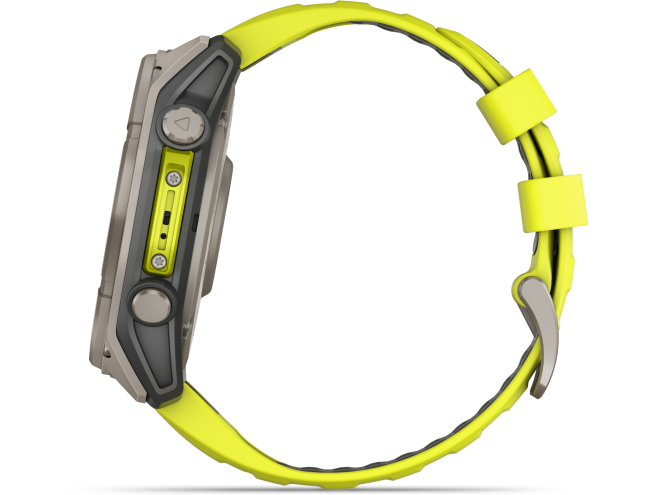 Spordikell Garmin fenix 8 51mm Solar Sapphire Titanium with Yellow Band