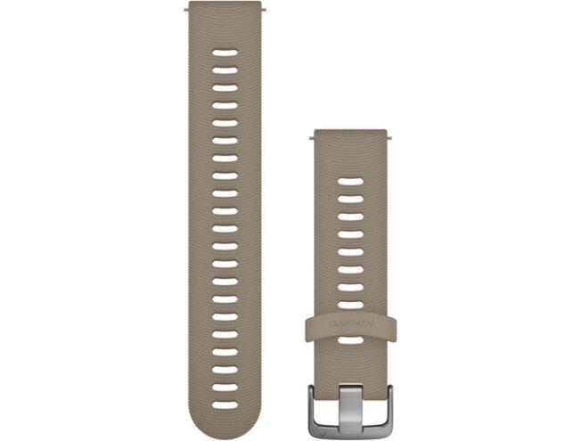 Quick Release silikoon kellarihmad (20mm) Sandstone/Silver 107-196 mm