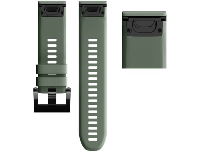 Kiirkinnitusega kellarihmad 26mm Silikoon - Army Green