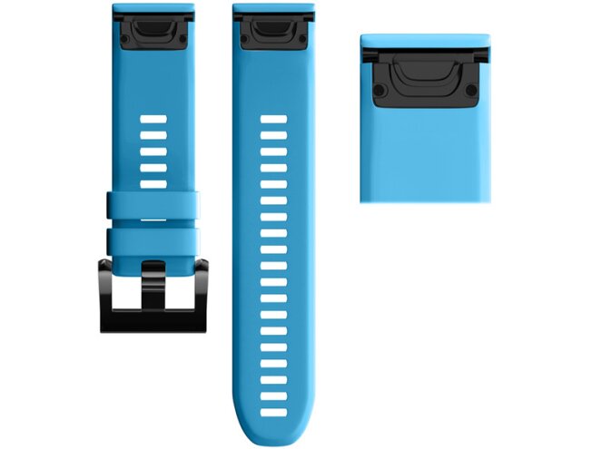 Kiirkinnitusega kellarihmad 26mm Silikoon - sinine