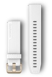 Quick Release silikoon kellarihmad (20mm) White/Light Gold 125-186 mm