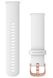Quick Release silikoon kellarihmad (20mm) White/Rose Gold 125-218 mm