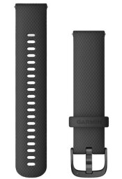 Quick Release silikoon kellarihmad (20mm) Black/Slate 125-218 mm