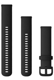 Quick Release silikoon kellarihmad (20mm) Black 125-190 mm (SQ)