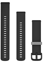 Quick Release silikoon kellarihmad (20mm) Black (VA5)