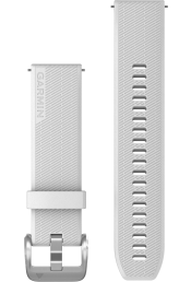 Quick Release silikoon kellarihmad (20mm) White/Silver - 126-203 mm
