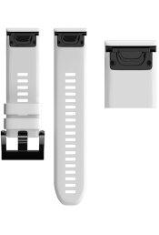 Kiirkinnitusega kellarihmad 26mm Silikoon - valge