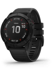 Spordikell fenix 6X PRO - must, musta rihmaga