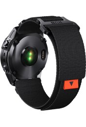 Kiirkinnitusega kellarihmad 22mm Nailon - must run