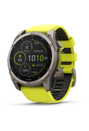 Spordikell Garmin fenix 8 51mm Solar Sapphire Titanium with Yellow Band