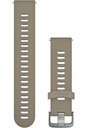 Quick Release silikoon kellarihmad (20mm) Sandstone/Silver 107-196 mm