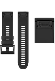 Kiirkinnitusega kellarihmad 26mm Silikoon - must