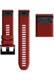 Kiirkinnitusega kellarihmad 26mm Silikoon - punane