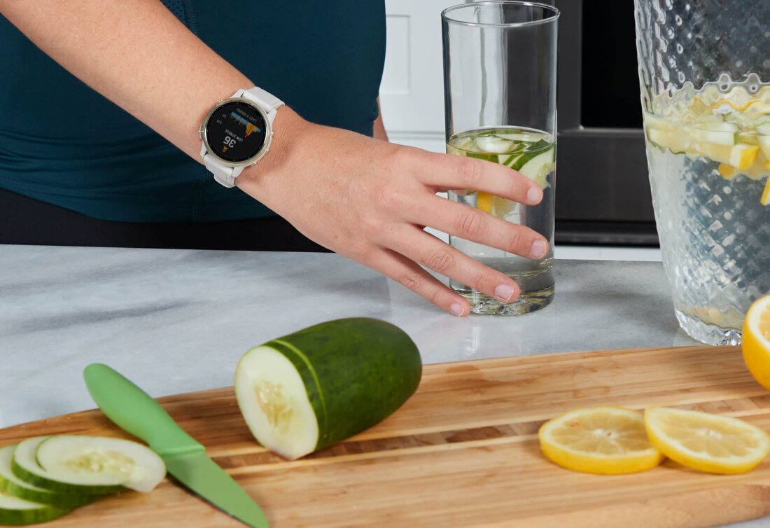 J&auml;lgi stressitaset Garmini nutikellaga.